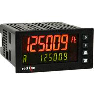 Red Lion Multi-Function Panel Meter; 1/8 DIN; 6 (top); 9 (bottom) Digits; LCD; 40-250VAC / 21.6-250VDC; Digital - Programmable Input